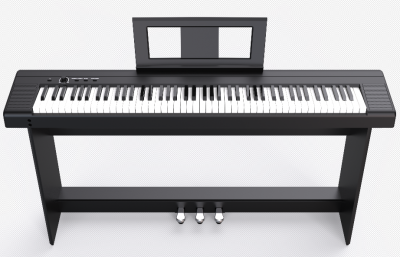 nouveau 88 touches antidérapant force du clavier vertical électronique numérique bois grain piano noir